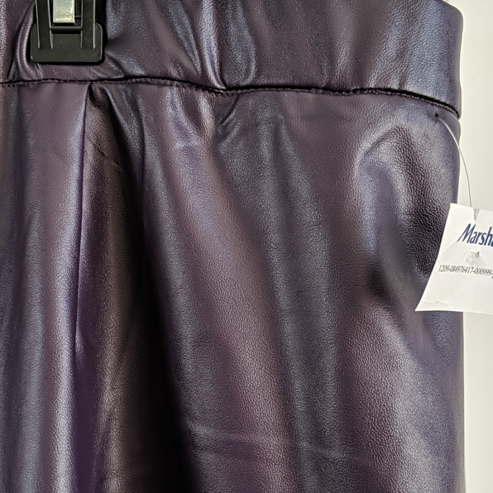 Catherines Faux Leather Pencil Skirt - Picture 2 of 6